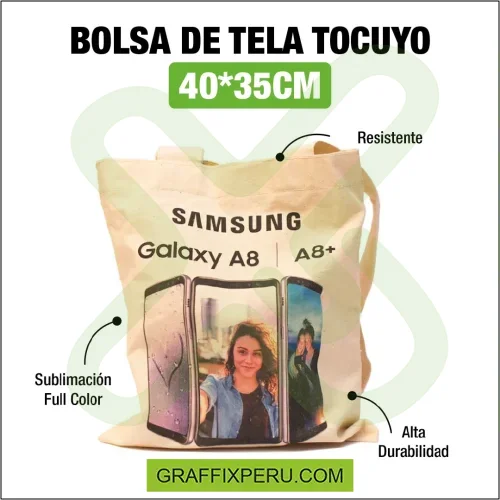 bolsa tocuyo doble asa 115gr de 35*30 - Foto 4