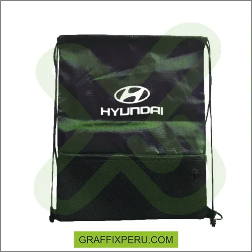 BOLSIMOCHILA AHORCADA DE NYLON CON BOLSILLO DE MALLA - Foto 1