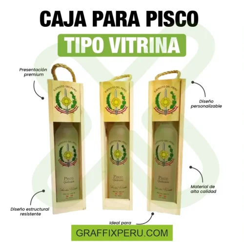 CAJA PARA PISCO TIPO VITRINA - Foto 1