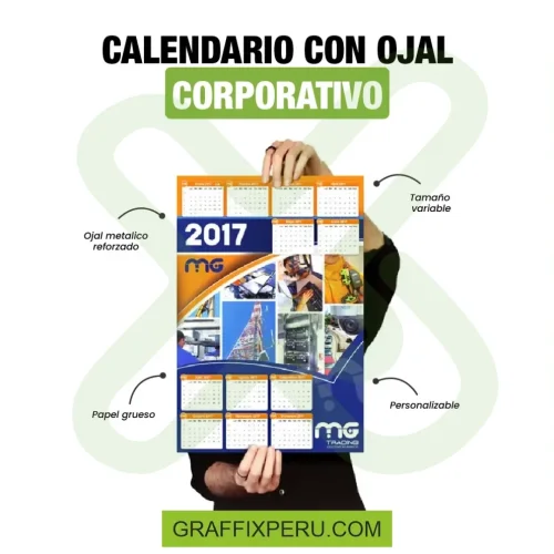 CALENDARIO DE PARED CORPORATIVO CON OJAL HERA - Foto 3