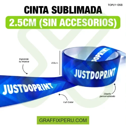 CINTA SUBLIMADA 2.5 CM (SIN ACCESORIOS) - Foto 3
