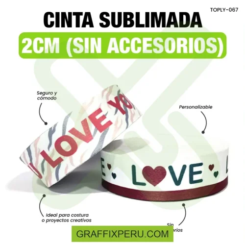 CINTA SUBLIMADA 2 CM (SIN ACCESORIOS) - Foto 2