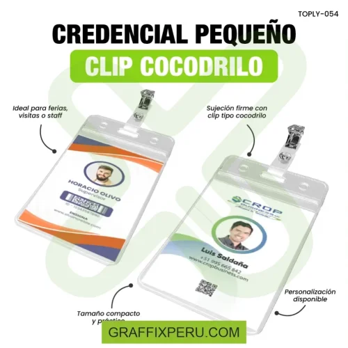 CREDENCIAL PEQUEÑO CON CLIP COCODRILO - Foto 2