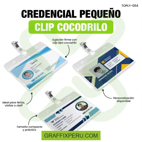 CREDENCIAL PEQUEÑO CON CLIP COCODRILO - Foto 1