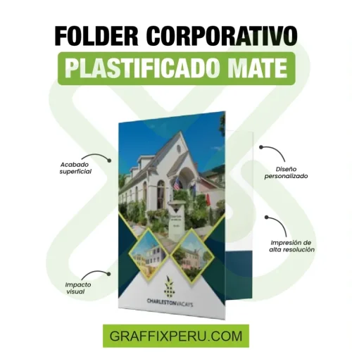 FOLDER CORPORATIVO PLASTIFICADO MATE - Foto 3