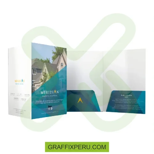 FOLDER  CORPORATIVO PLASTIFICADO MATE + BARNIZADO - Foto 2