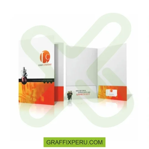 FOLDER  CORPORATIVO PLASTIFICADO MATE + BARNIZADO - Foto 1