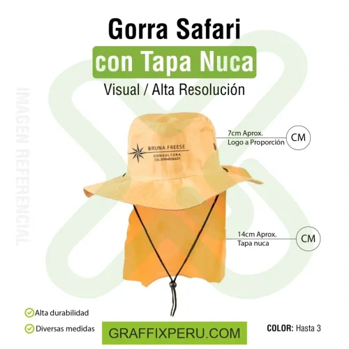 Sombrero safari con tapa nuca - Foto 5