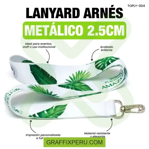 lanyard con arnes plata 2.5cm - Foto 6