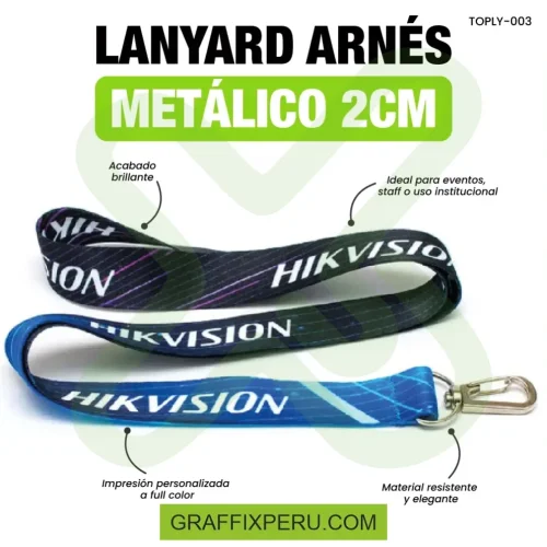 lanyard con arnes plata 2cm - Foto 2