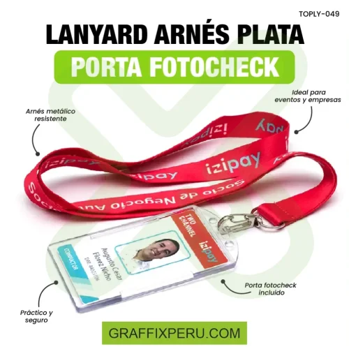 LANYARD CON UN ACCESORIO CON FOTOCHECK - Foto 4