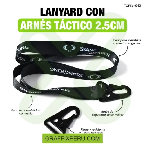 lanyard con arnes tactico 2.5cm - Foto 3