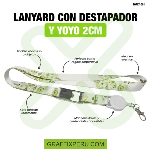 lanyard con destapador y yoyo 2cm - Foto 1