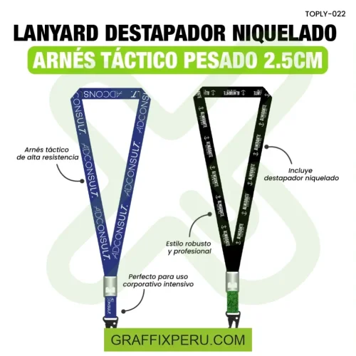 lanyard con destapador y arnes tactico 2.5cm - Foto 2