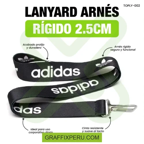 lanyard con mosqueton rigido 2.5cm - Foto 3