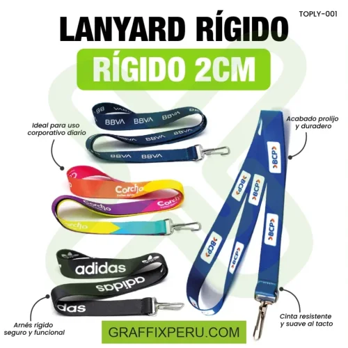lanyard con mosqueton rigido 2cm - Foto 3