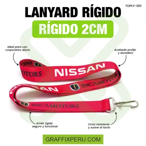 lanyard con mosqueton rigido 2cm - Foto 1