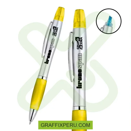 LAPICERO PLASTICO SILUETA CON RESALTADOR - Foto 1