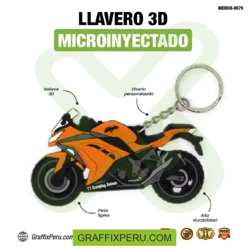 llavero de goma 3D una cara - Foto 3