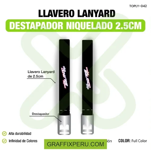 llavero lanyard con destapador 2.5cm - Foto 3