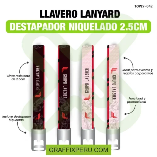 llavero lanyard con destapador 2.5cm - Foto 2