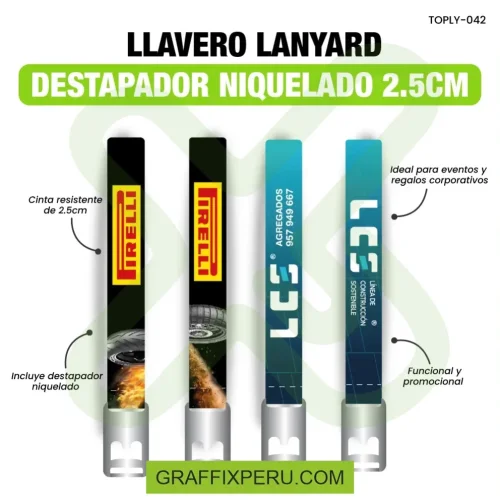 llavero lanyard con destapador 2.5cm - Foto 1