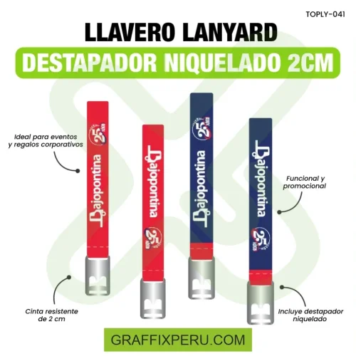 llavero lanyard con destapador 2cm - Foto 1