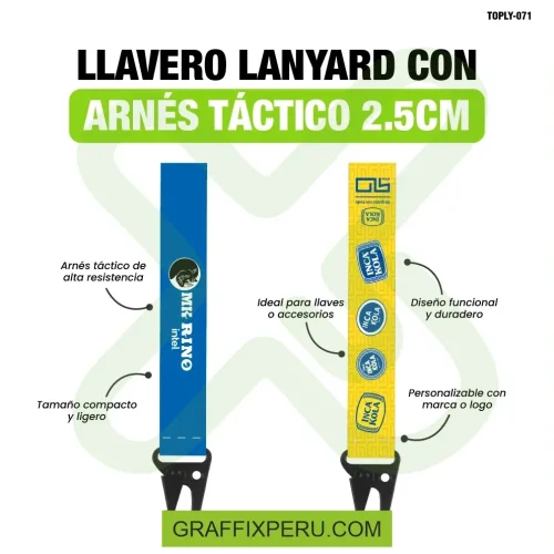 llavero lanyard con arnes tactico 2.5cm - Foto 1