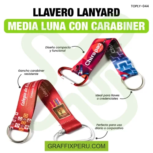 llavero lanyard con carabiner y media luna 2.5cm - Foto 1