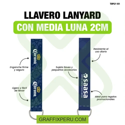 llavero lanyard con media luna 2cm - Foto 1