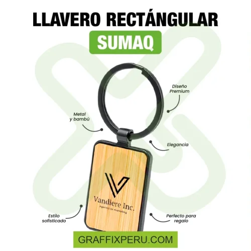 LLAVERO RECTANGULAR SUMAQ - Foto 3