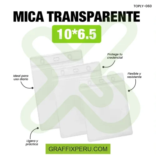 MICA TRANSPARENTE MEDIDA 10*6.5 - Foto 4