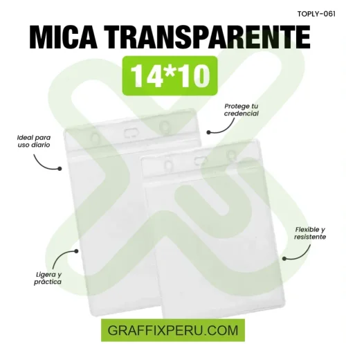MICA TRANSPARENTE MEDIDA 14*10 - Foto 5