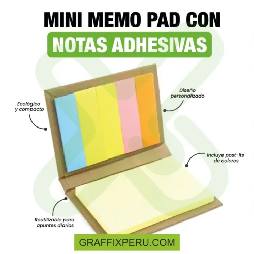 MINI MEMO PAD CON NOTAS ADHESIVAS - Foto 2
