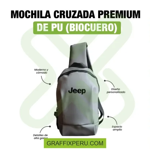MOCHILA CRUZADA PRIMUM DE PU (BIOCUERO) - Foto 3