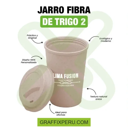 MUG CAFETERO FIBRA DE TRIGO 350ml - Foto 3