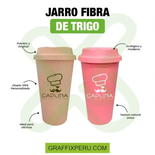 MUG CAFETERO FIBRA DE TRIGO 450ml - Foto 3