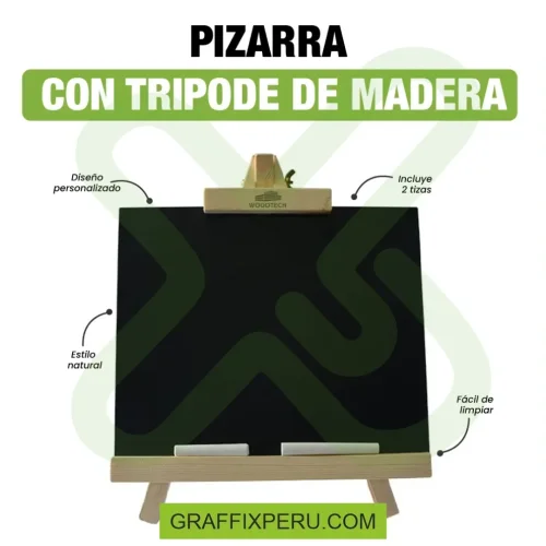 PISARRA CON TRIPODE DE MADERA - Foto 3