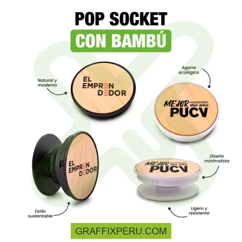 pop socket bamboo - Foto 3