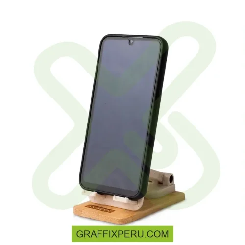 PORTA CELULAR PLÁSTICO/BAMBU - Foto 1