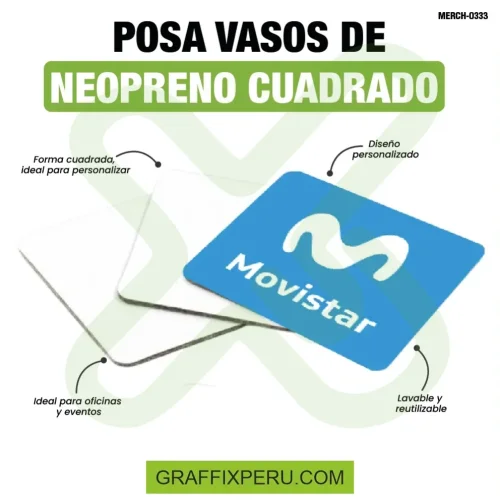 posavasos de neopreno cuadrado - Foto 2