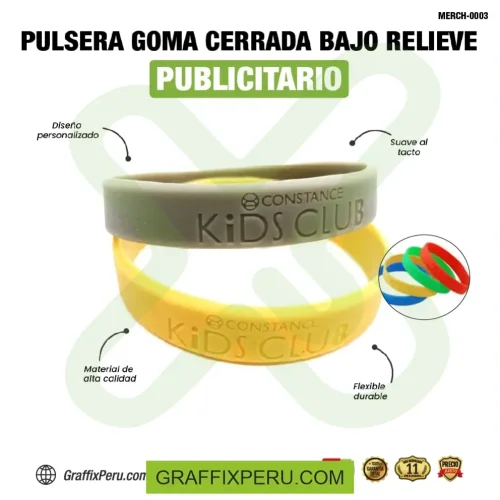 pulsera de goma bajo relieve - Foto 3