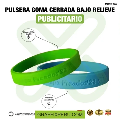 pulsera de goma bajo relieve - Foto 2