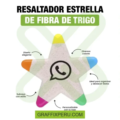 RESALTADOR ESTRELLA DE FIBRA DE TRIGO - Foto 3