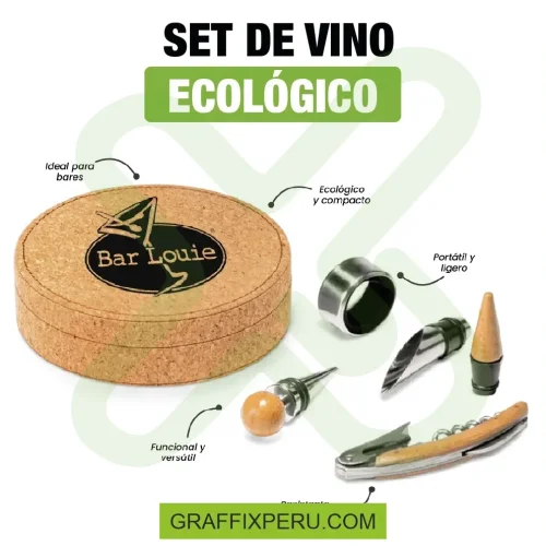set de vino ecologico con logo - Foto 3