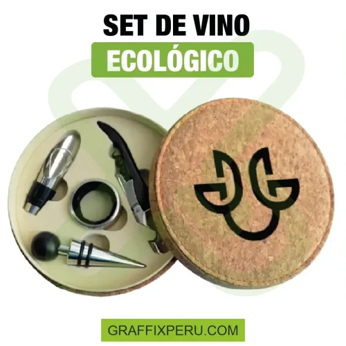 set de vino ecologico con logo - Foto 1