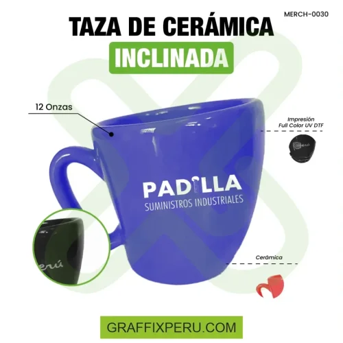 taza ceramica inclinada - Foto 2