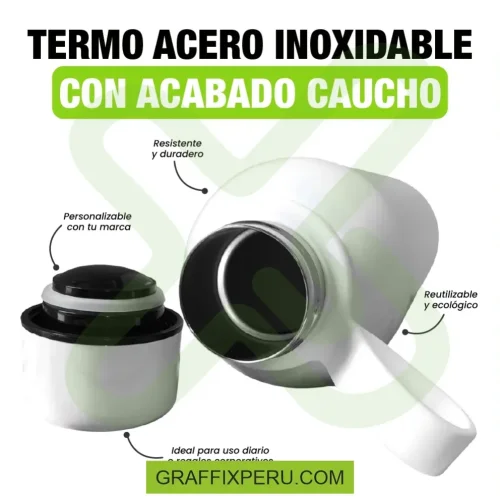 TERMO ACERO INOXIDABLE CON ACABADO CAUCHO - Foto 5