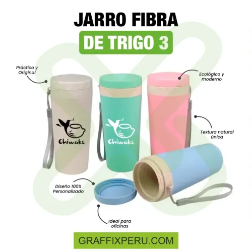 TOMATODO CAFETERO FIBRA DE TRIGO 280ml - Foto 3