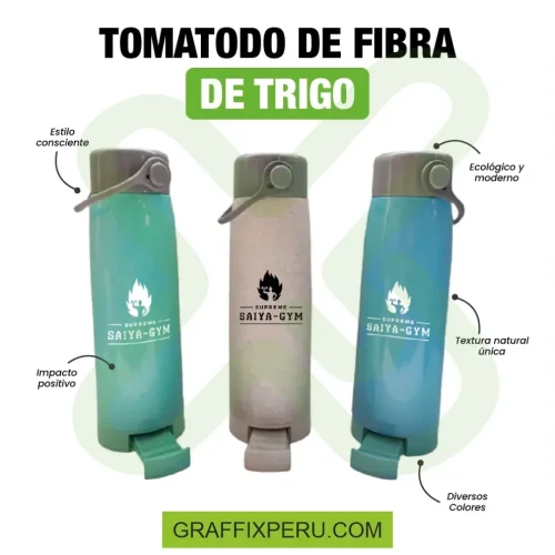 TOMATODO DE VIDRIO DE TRIGO CON PORTACELULAR - Foto 3